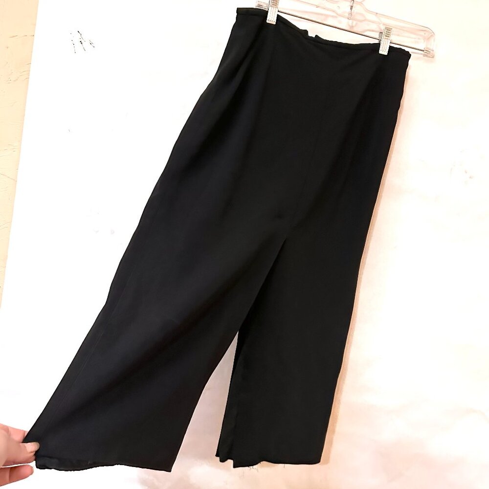 KS Klaus Steilmann vintage Black Double Slit Pencil Skirt  Size 8/10 waist 28"